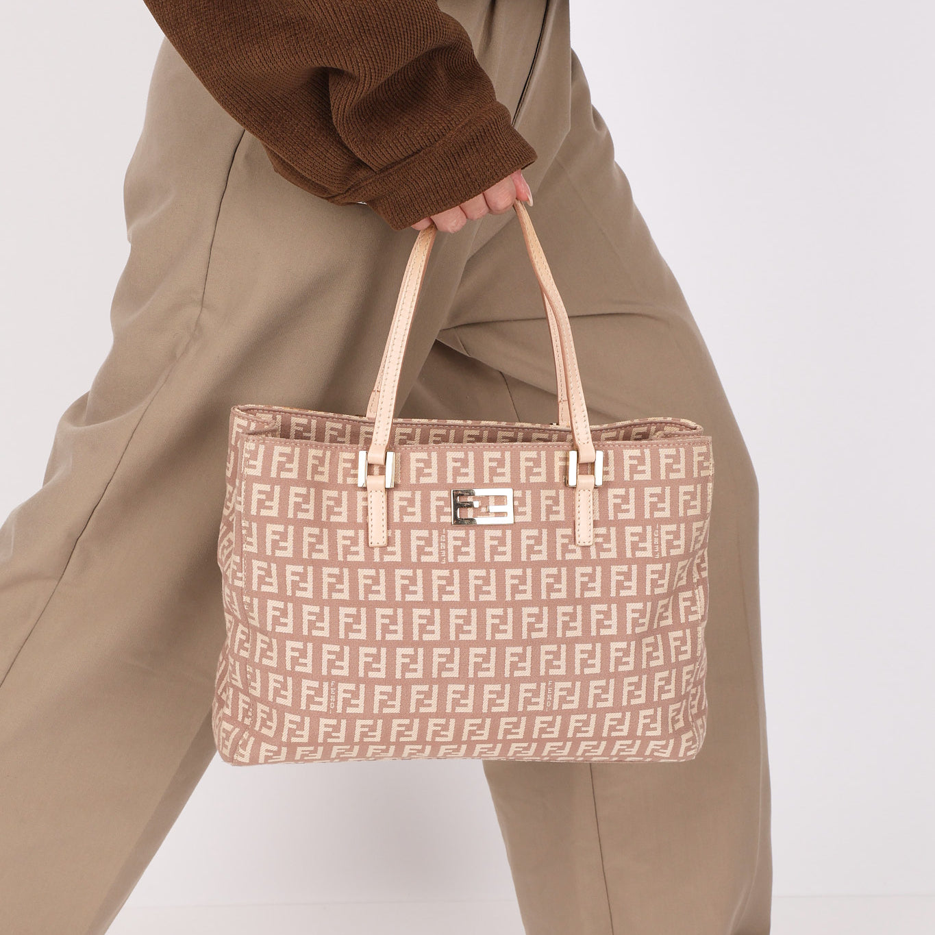 Fendi Zucchino Mini Tote Pink