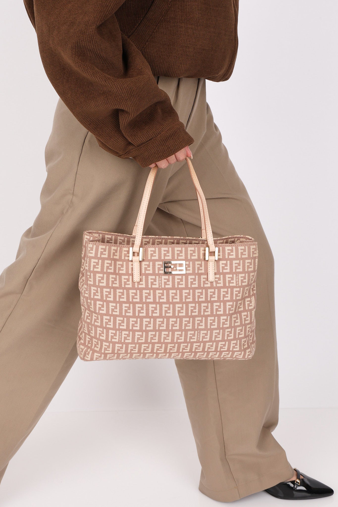 Fendi Zucchino Mini Tote Pink