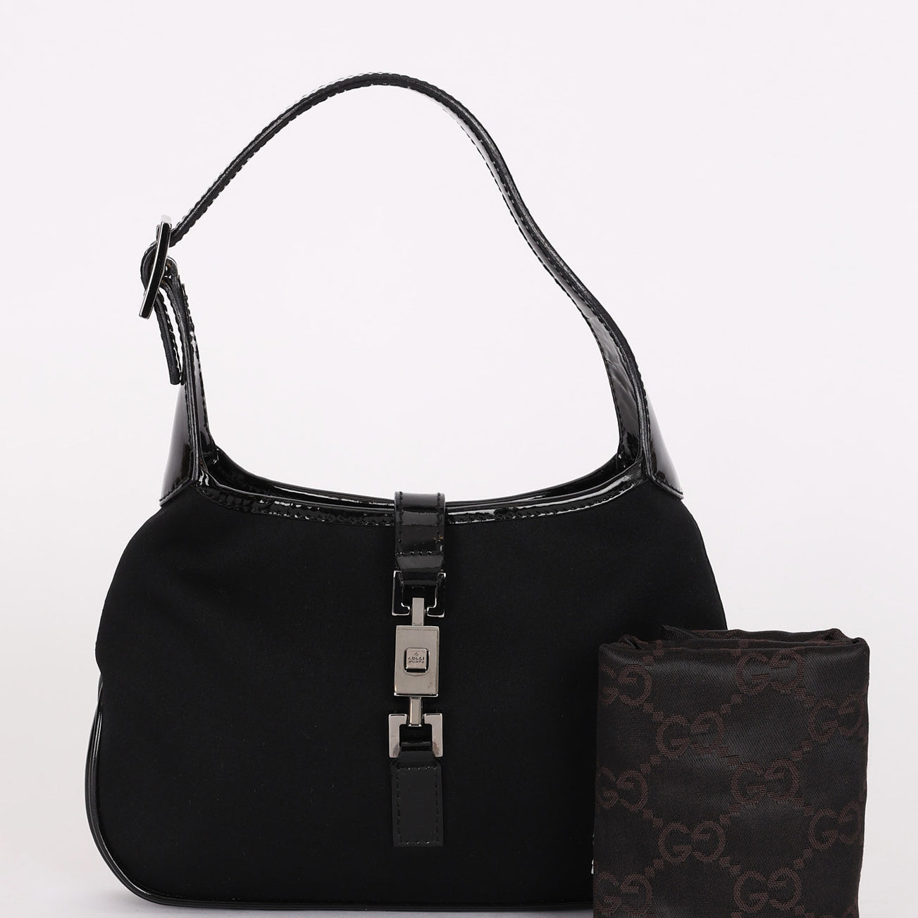 Gucci Mini Jackie Bag Black Neoprene & Patent