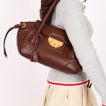 Prada Pattina Pushlock Sound Shoulder Bag