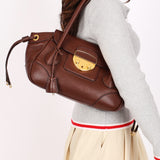 Prada Pattina Pushlock Sound Shoulder Bag