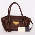 Prada Pattina Pushlock Sound Shoulder Bag