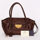 Prada Pattina Pushlock Sound Shoulder Bag