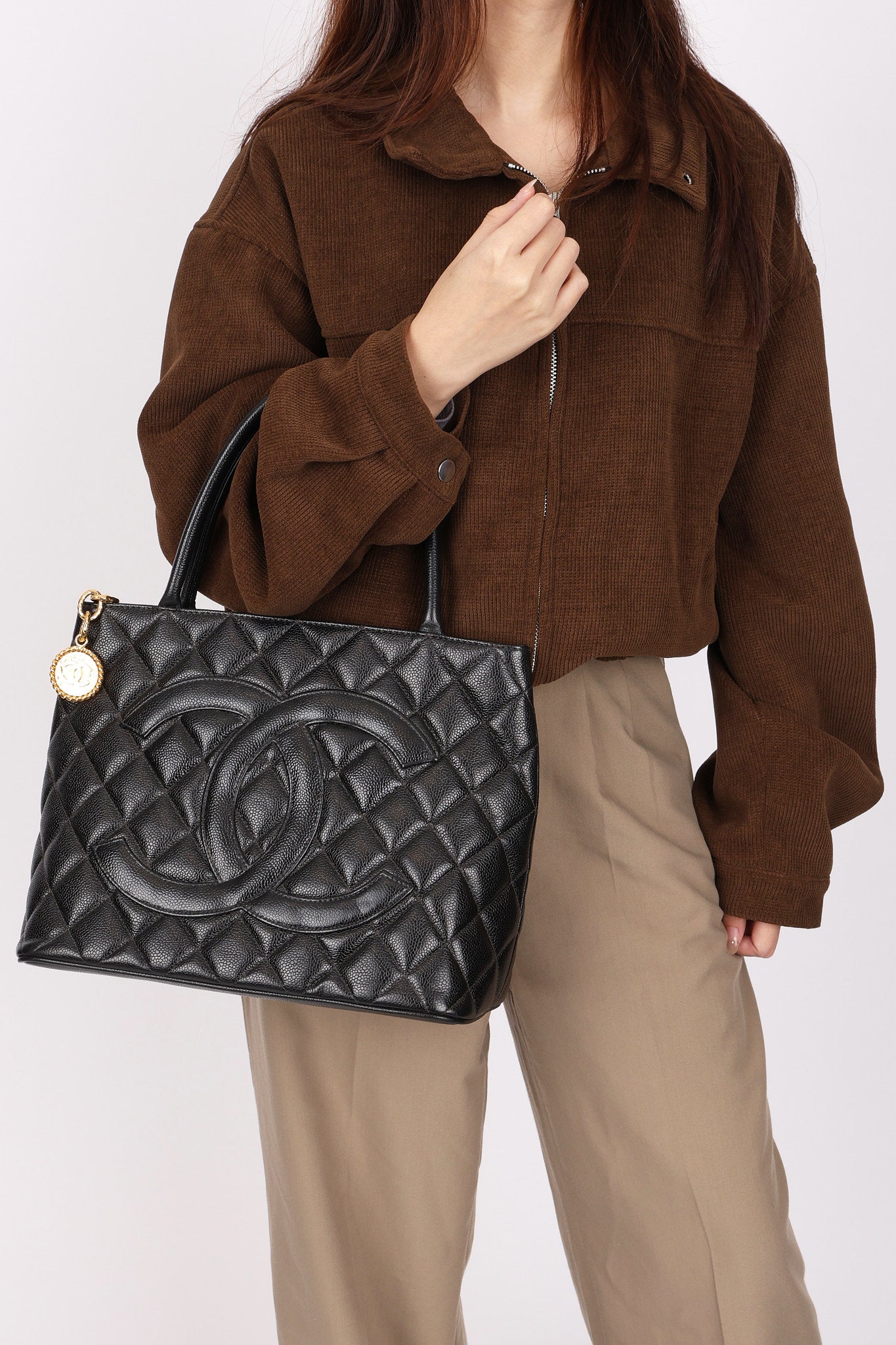 Chanel Timeless Medallion Tote Black Caviar 24K GP