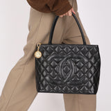 Chanel Timeless Medallion Tote Black Caviar 24K GP