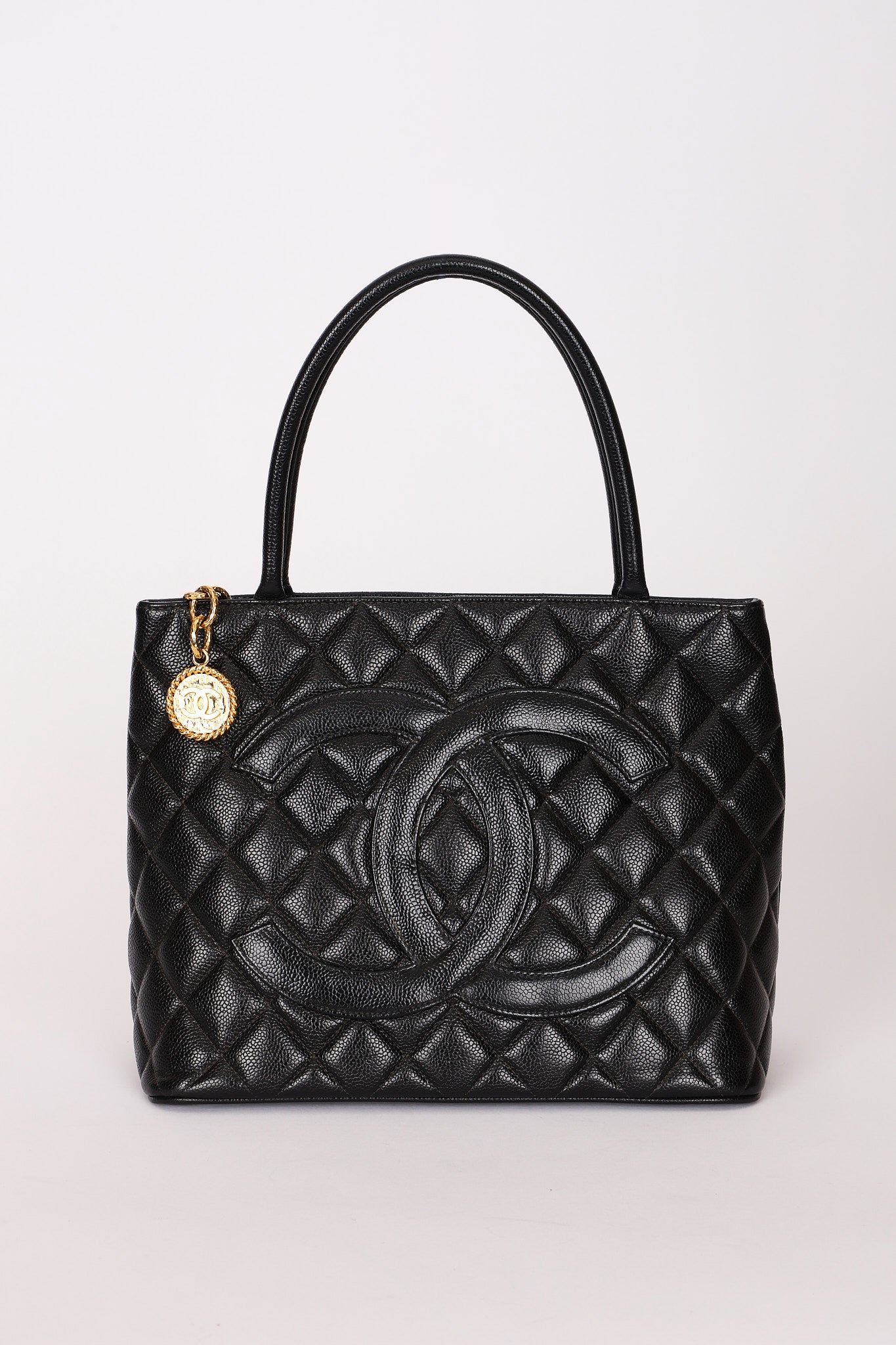 Chanel Timeless Medallion Tote Black Caviar 24K GP