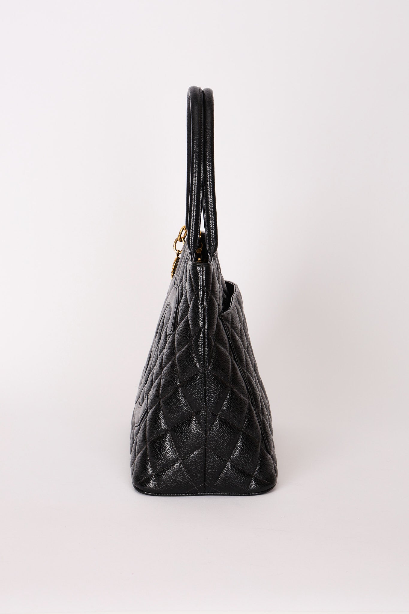 Chanel Timeless Medallion Tote Black Caviar 24K GP