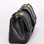 Chanel Elegant Single Flap Black Calfskin 2015 AGHW