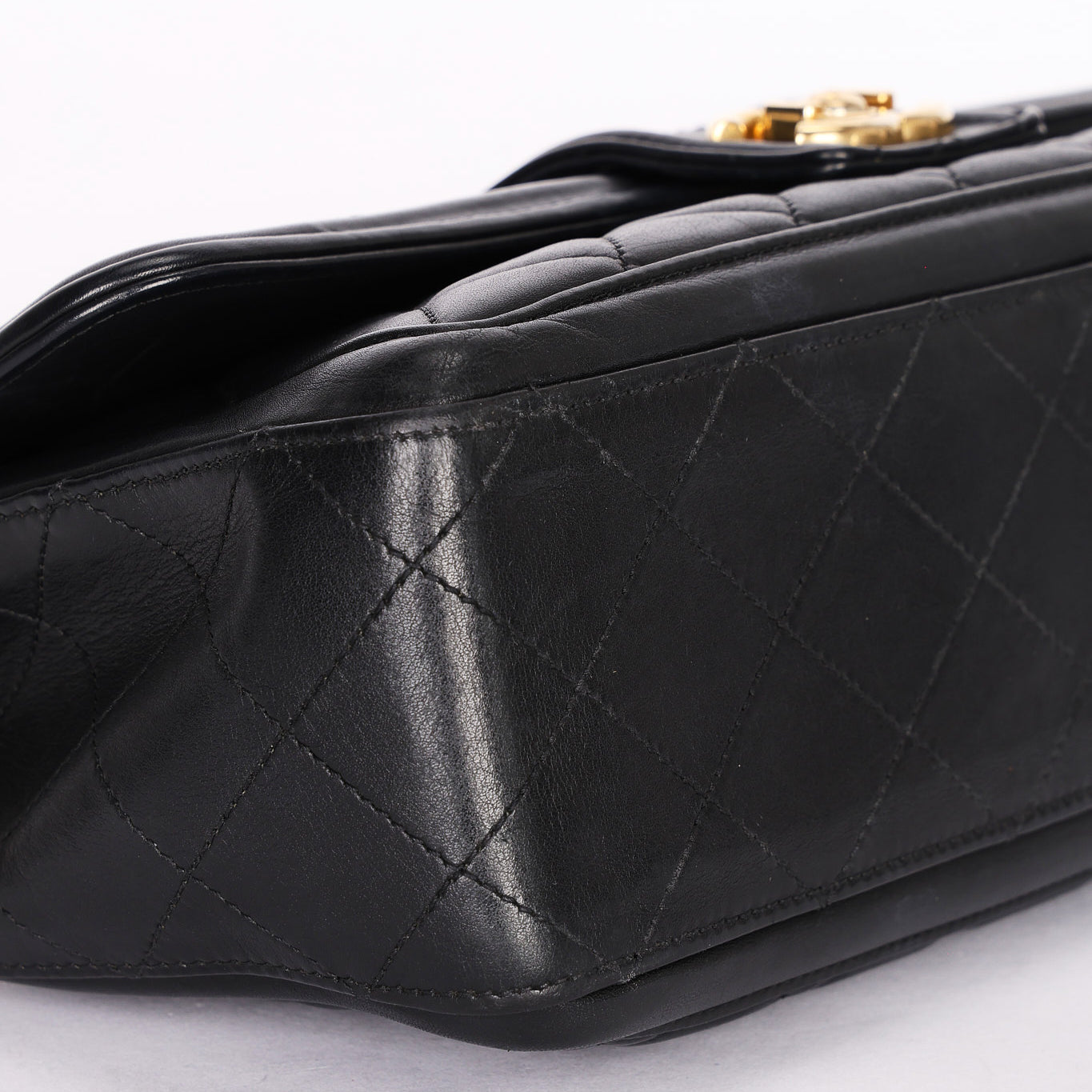 Chanel Elegant Single Flap Black Calfskin 2015 AGHW