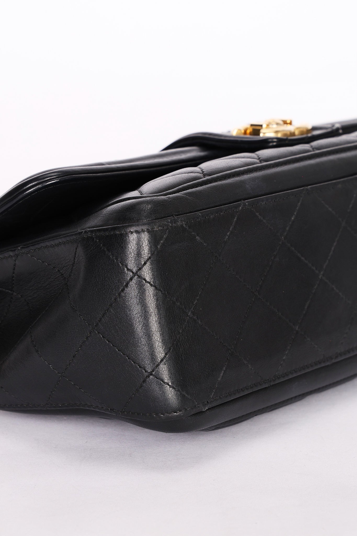 Chanel Elegant Single Flap Black Calfskin 2015 AGHW