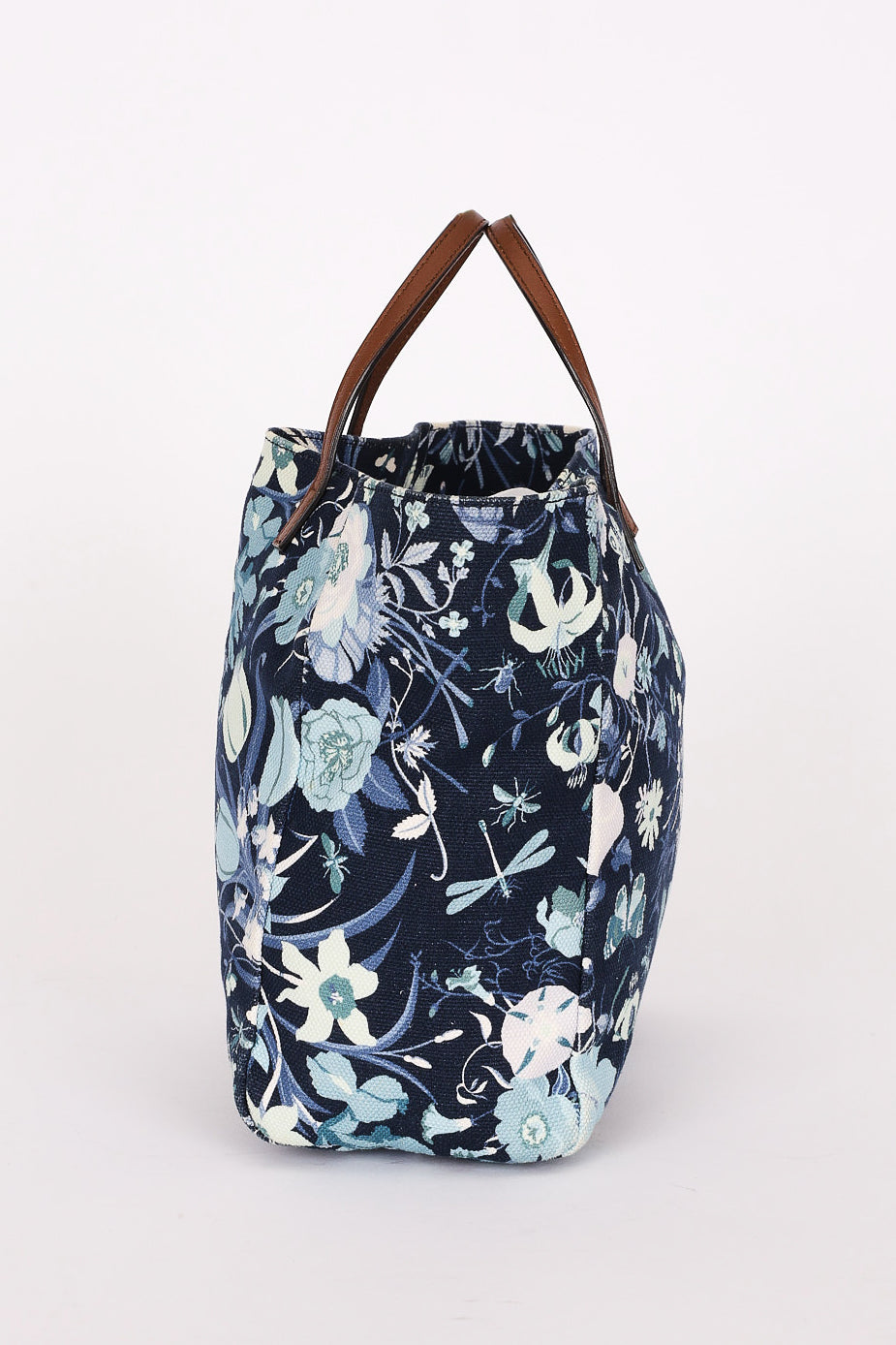 Gucci Floral Print Denim Tote