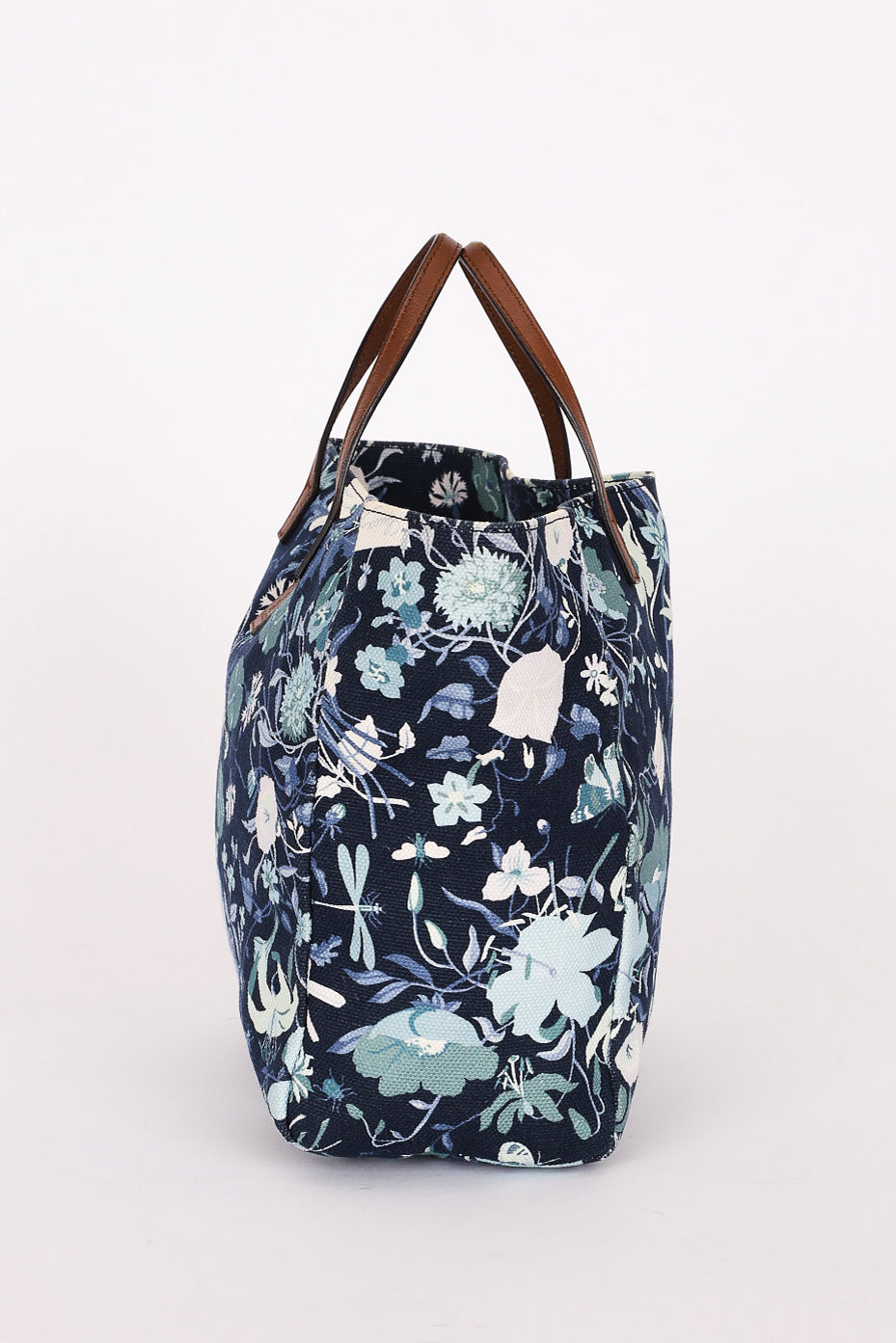Gucci Floral Print Denim Tote