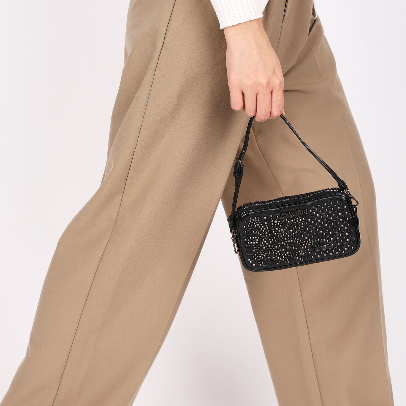 Miu Miu Studded Mini Pouch with Strap