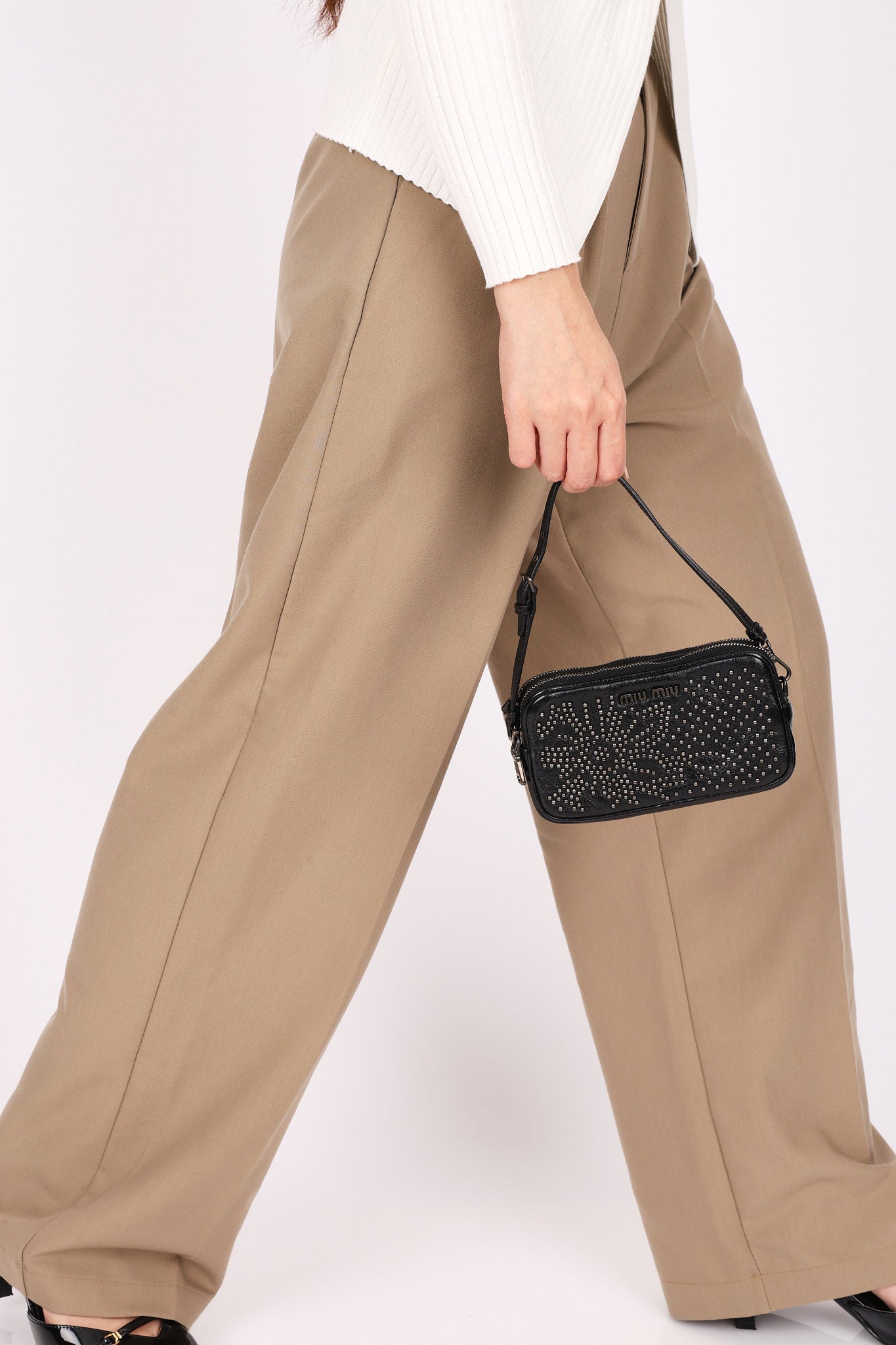 Miu Miu Studded Mini Pouch with Strap