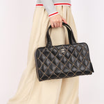 Chanel Whipstitched Tote Black Calfskin RHW