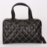 Chanel Whipstitched Tote Black Calfskin RHW