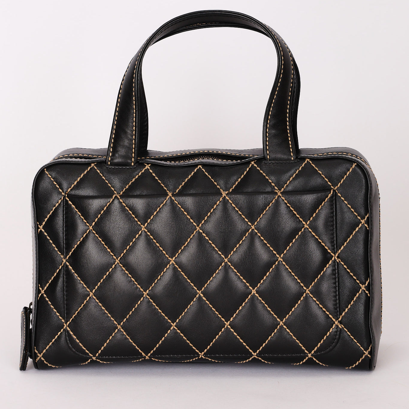 Chanel Whipstitched Tote Black Calfskin RHW