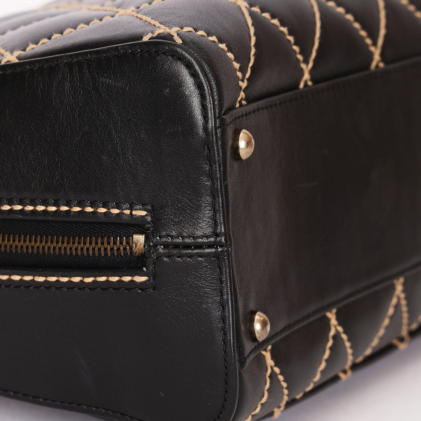 Chanel Whipstitched Tote Black Calfskin RHW
