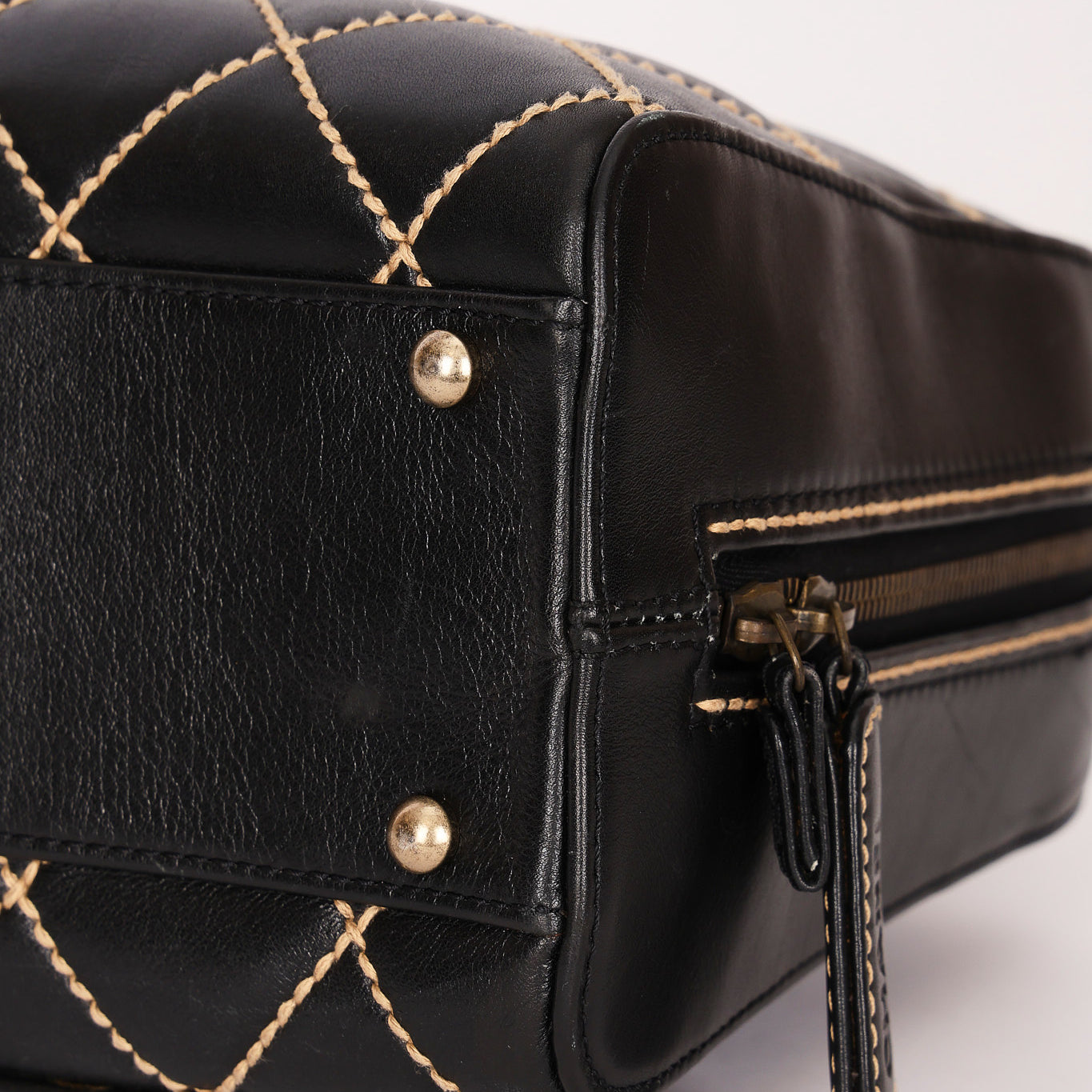 Chanel Whipstitched Tote Black Calfskin RHW