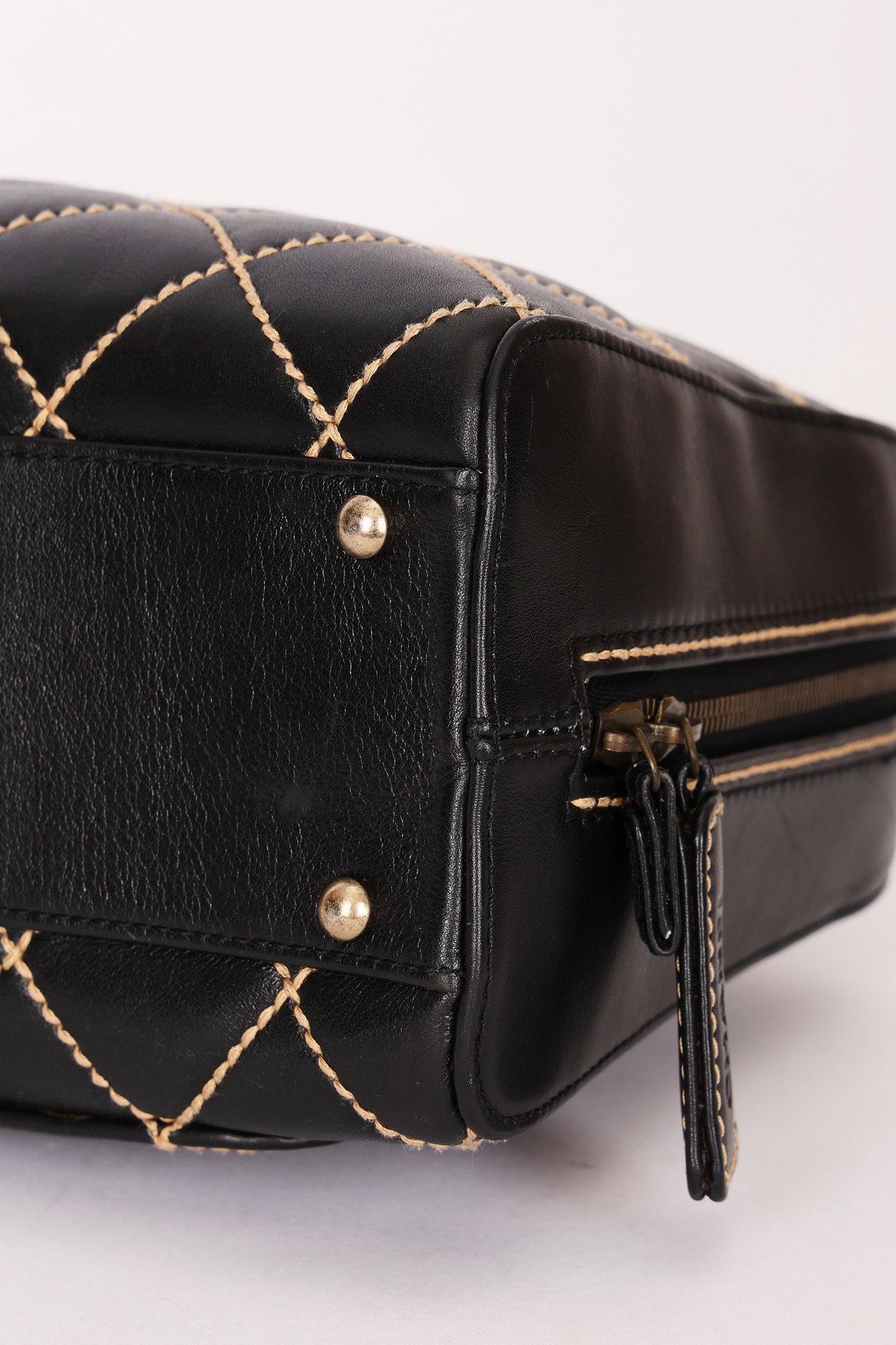 Chanel Whipstitched Tote Black Calfskin RHW