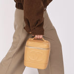 Chanel Timeless Vanity Bag Beige Caviar 24K GP