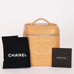 Chanel Timeless Vanity Bag Beige Caviar 24K GP