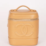 Chanel Timeless Vanity Bag Beige Caviar 24K GP