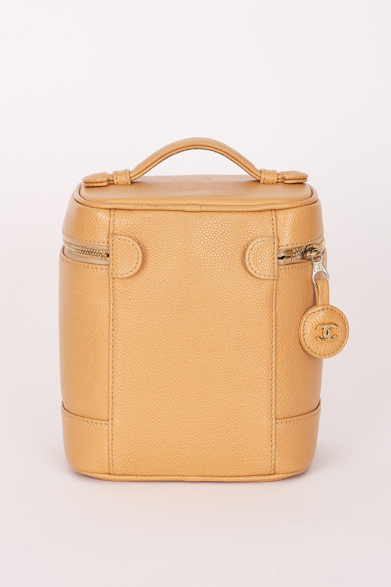 Chanel Timeless Vanity Bag Beige Caviar 24K GP