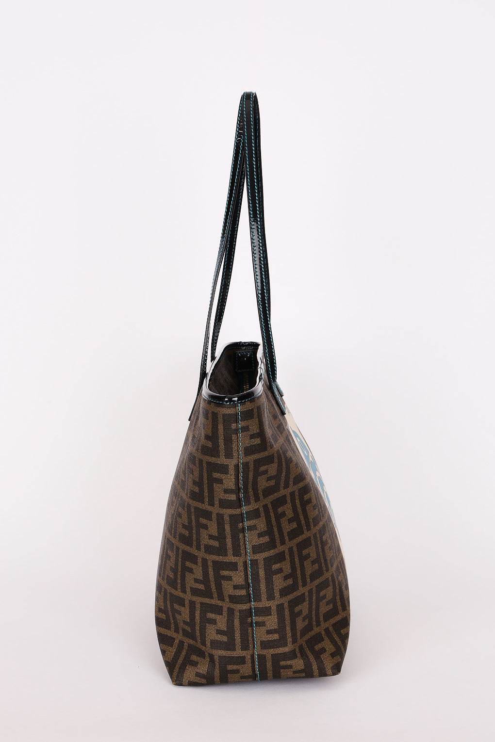 Fendi Zucca Fortune Fish Tote Coated Canvas