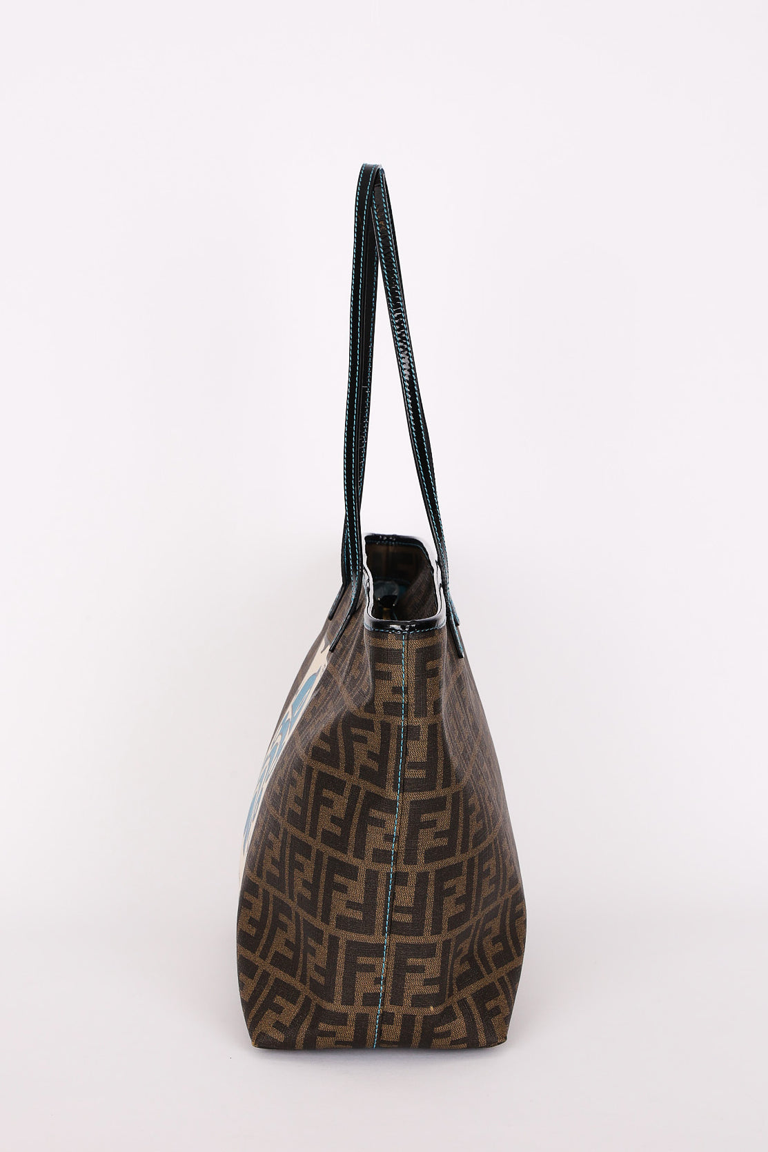 Fendi Zucca Fortune Fish Tote Coated Canvas