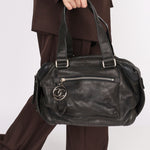 Chanel Essential Chocolate Bar Bowling Bag Black Calfskin 2007 RHW
