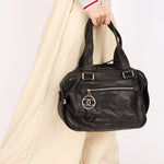 Chanel Chocolate Bar Shoulder Bag Black Calfskin RHW