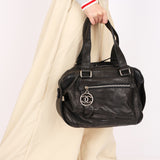 Chanel Chocolate Bar Shoulder Bag Black Calfskin RHW