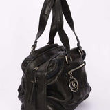 Chanel Essential Chocolate Bar Bowling Bag Black Calfskin 2007 RHW