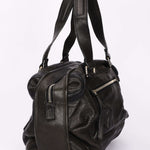 Chanel Essential Chocolate Bar Bowling Bag Black Calfskin 2007 RHW