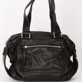Chanel Chocolate Bar Shoulder Bag Black Calfskin RHW