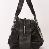 Chanel Chocolate Bar Shoulder Bag Black Calfskin RHW