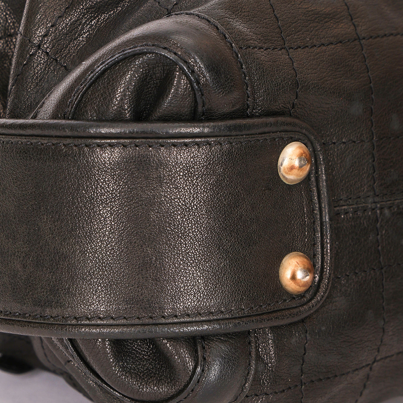 Chanel Chocolate Bar Shoulder Bag Black Calfskin RHW