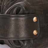 Chanel Chocolate Bar Shoulder Bag Black Calfskin RHW
