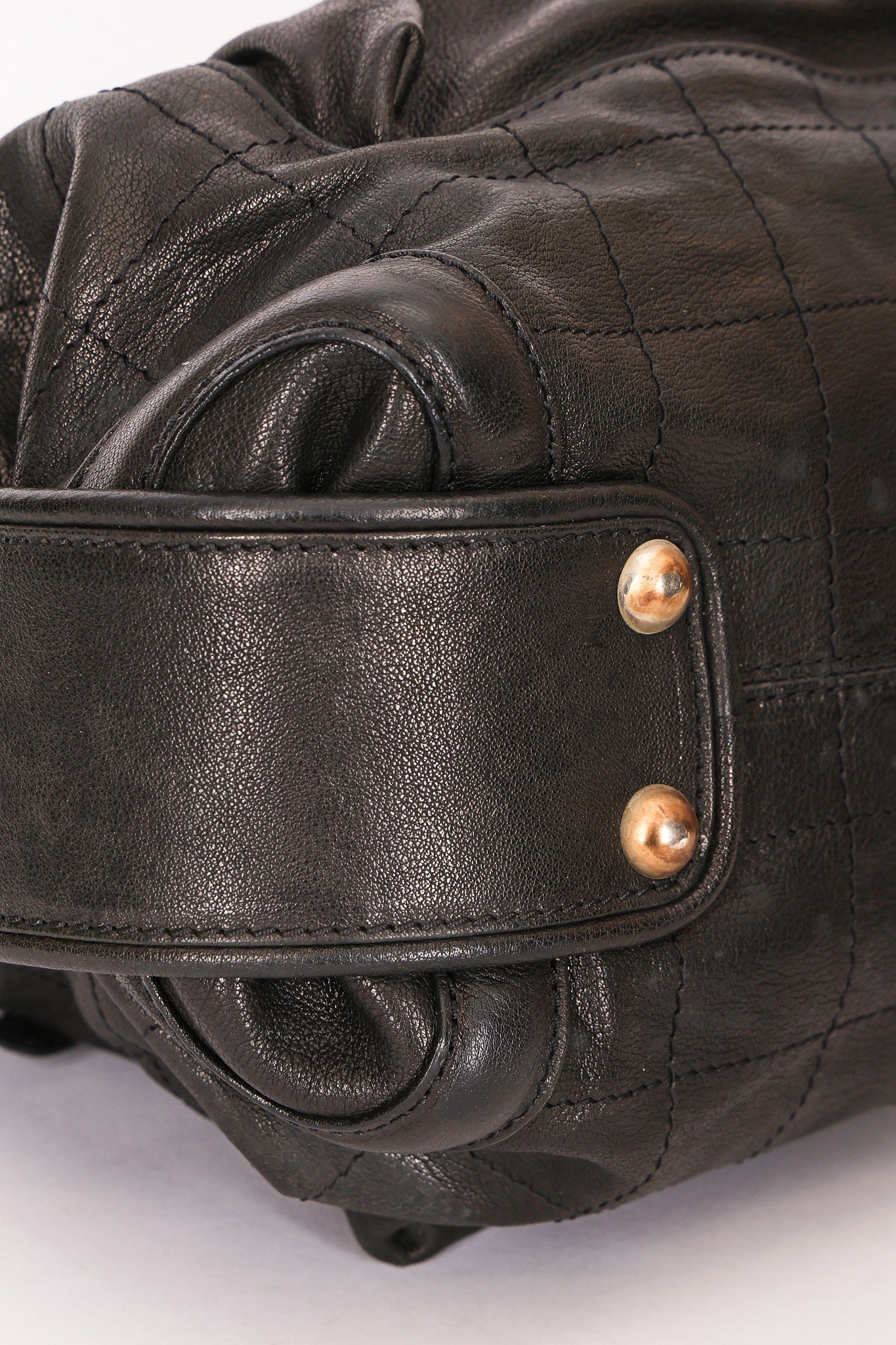 Chanel Chocolate Bar Shoulder Bag Black Calfskin RHW