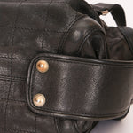 Chanel Chocolate Bar Shoulder Bag Black Calfskin RHW