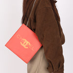 Chanel (Double-Sided Coral Logo Shoulder Bag)