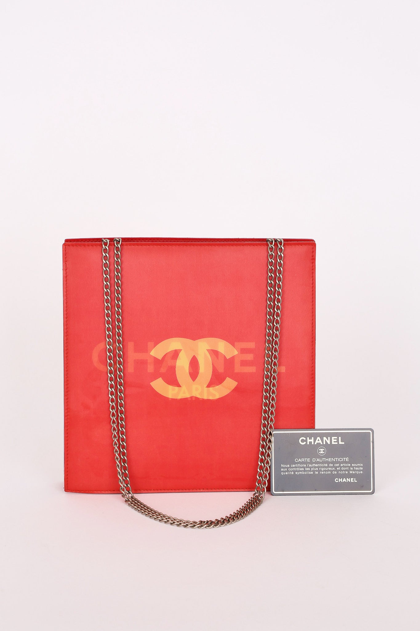 Chanel (Double-Sided Coral Logo Shoulder Bag)