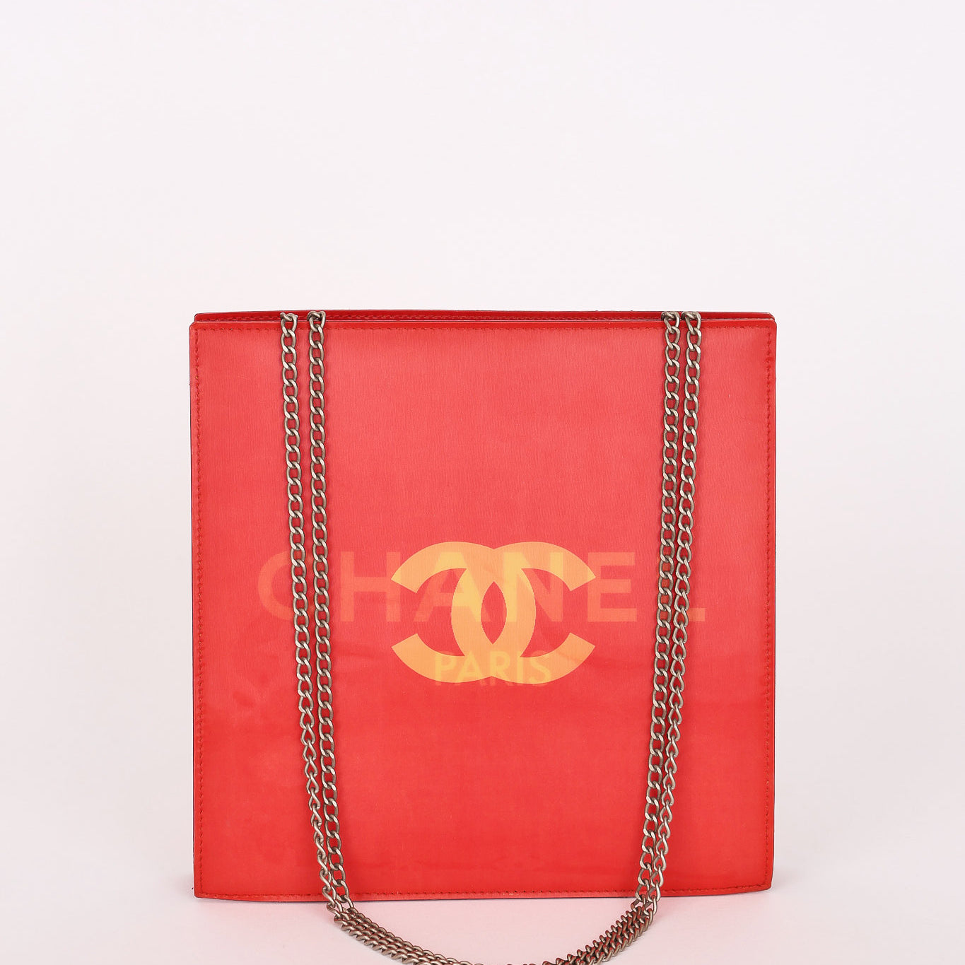 Chanel (Double-Sided Coral Logo Shoulder Bag)