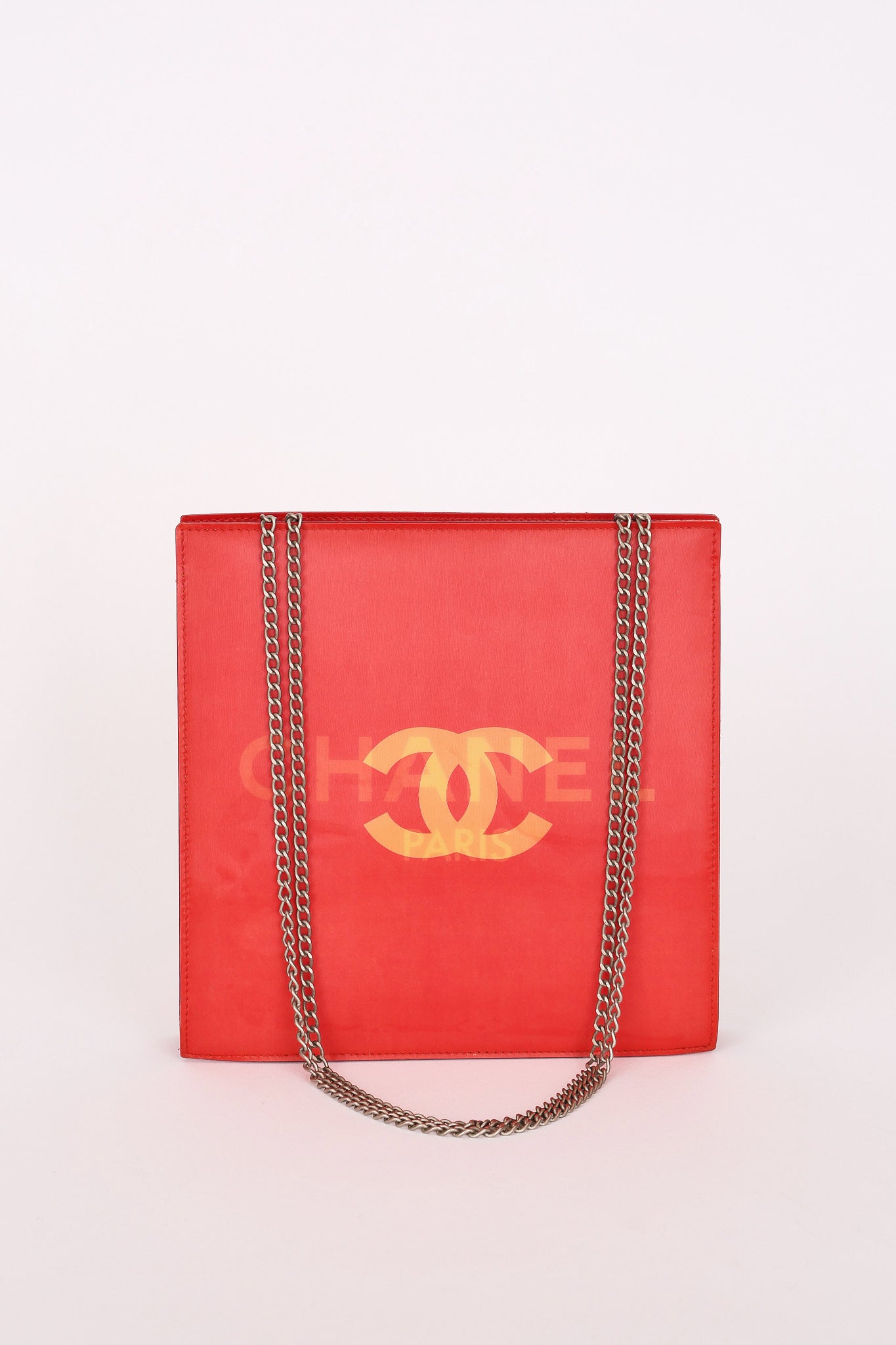 Chanel (Double-Sided Coral Logo Shoulder Bag)