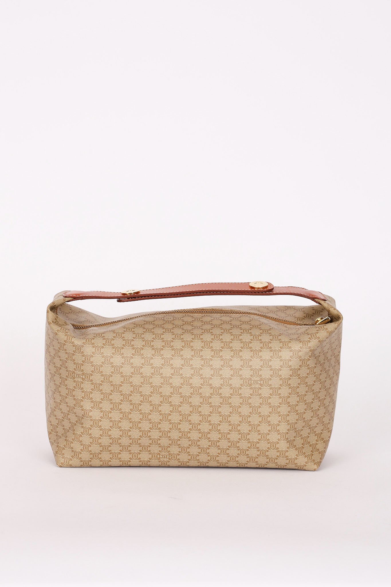 Celine Triomphe Shoulder Bag Coated Canvas