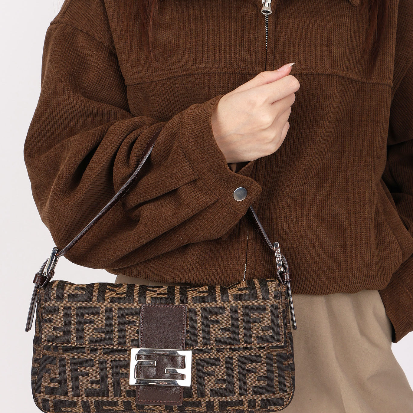 Fendi Zucca Baguette Bag