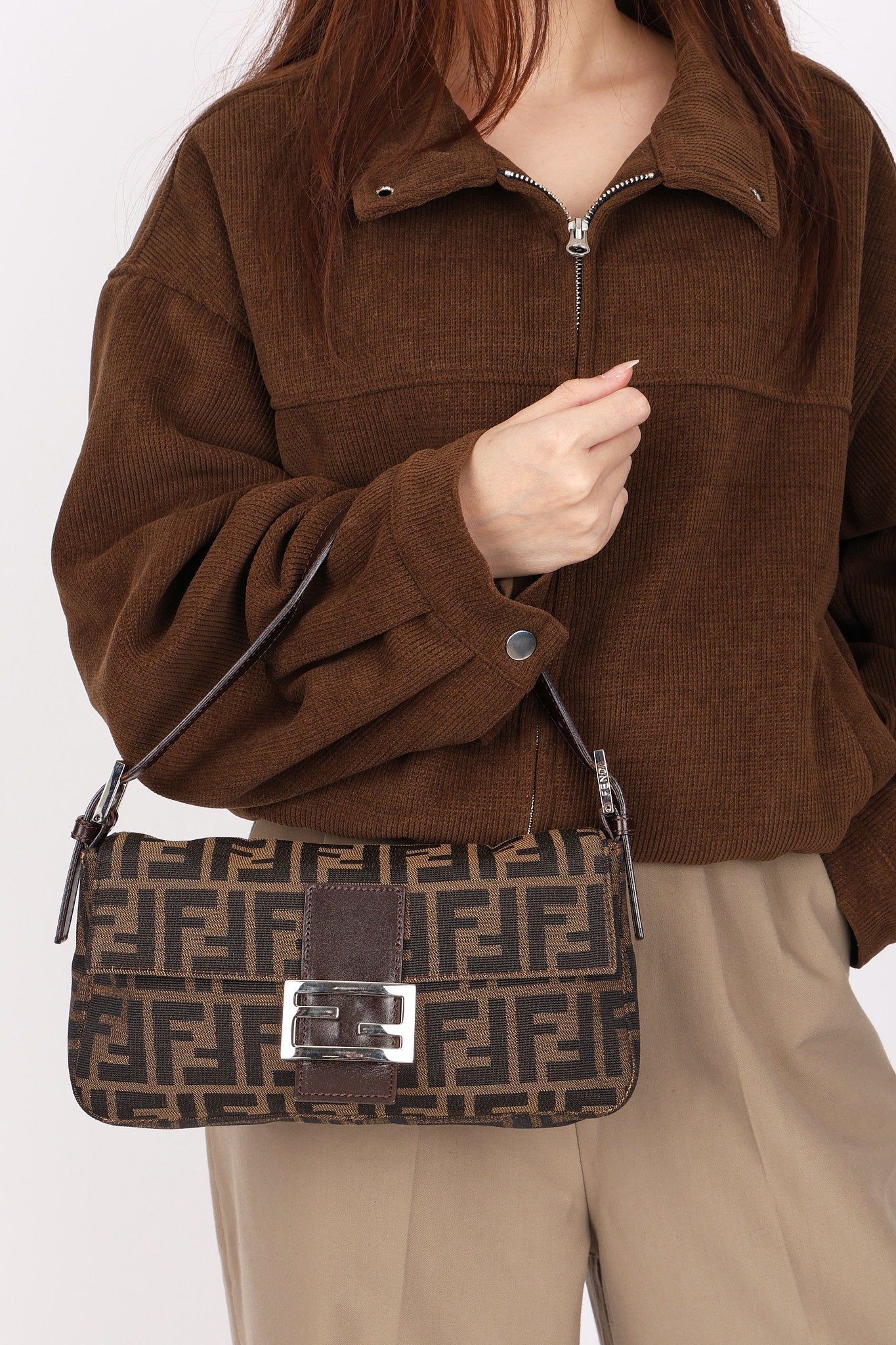 Fendi Zucca Baguette Bag