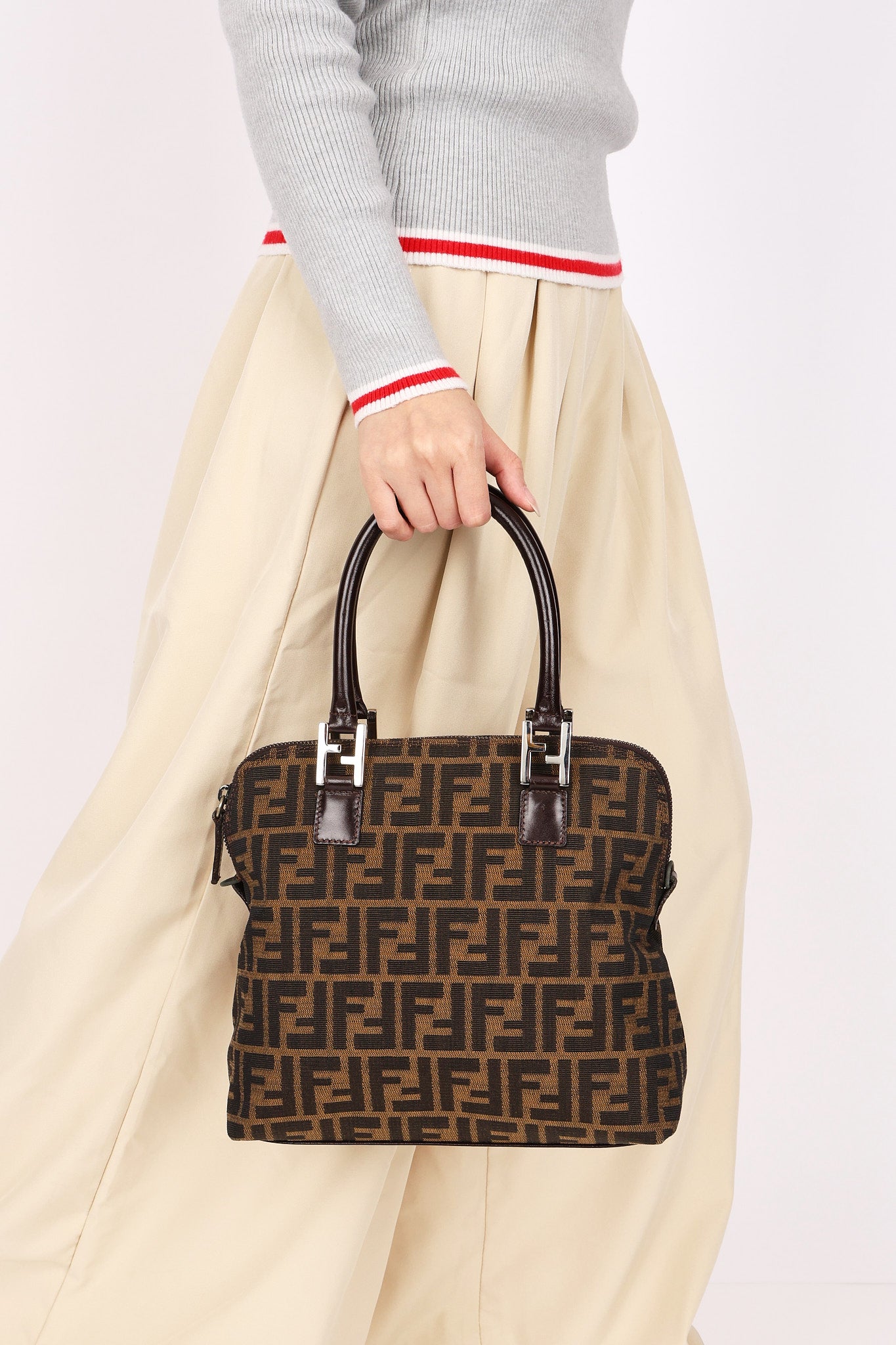 Fendi Zucca Top Handle Bag