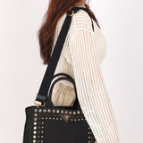Prada Canapa Gemstone Studded Beaded Tote